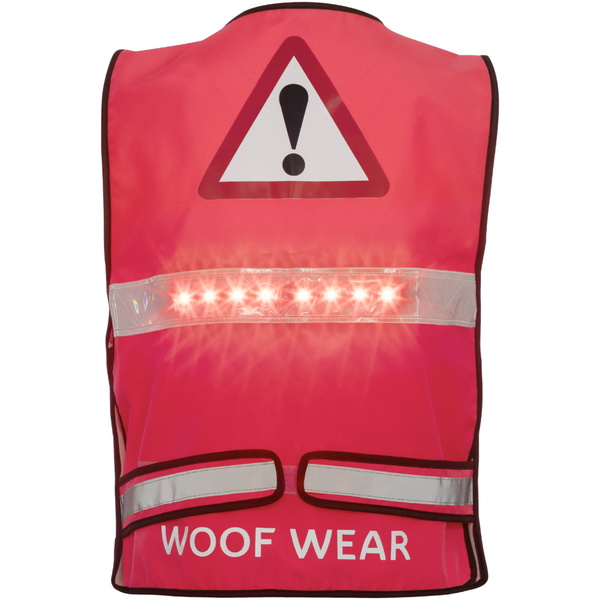 2025 Woof Wear Junior LED Chaleco De Visibilidad Reflectante Para Montar WA0036-VZPI - Hi Viz Pink
